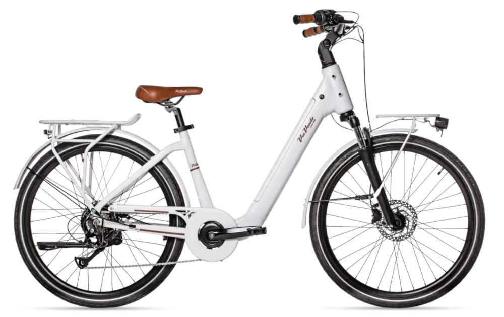Bicicletta Elettrica Via Veneto Amata 26 Bianco Zucchero