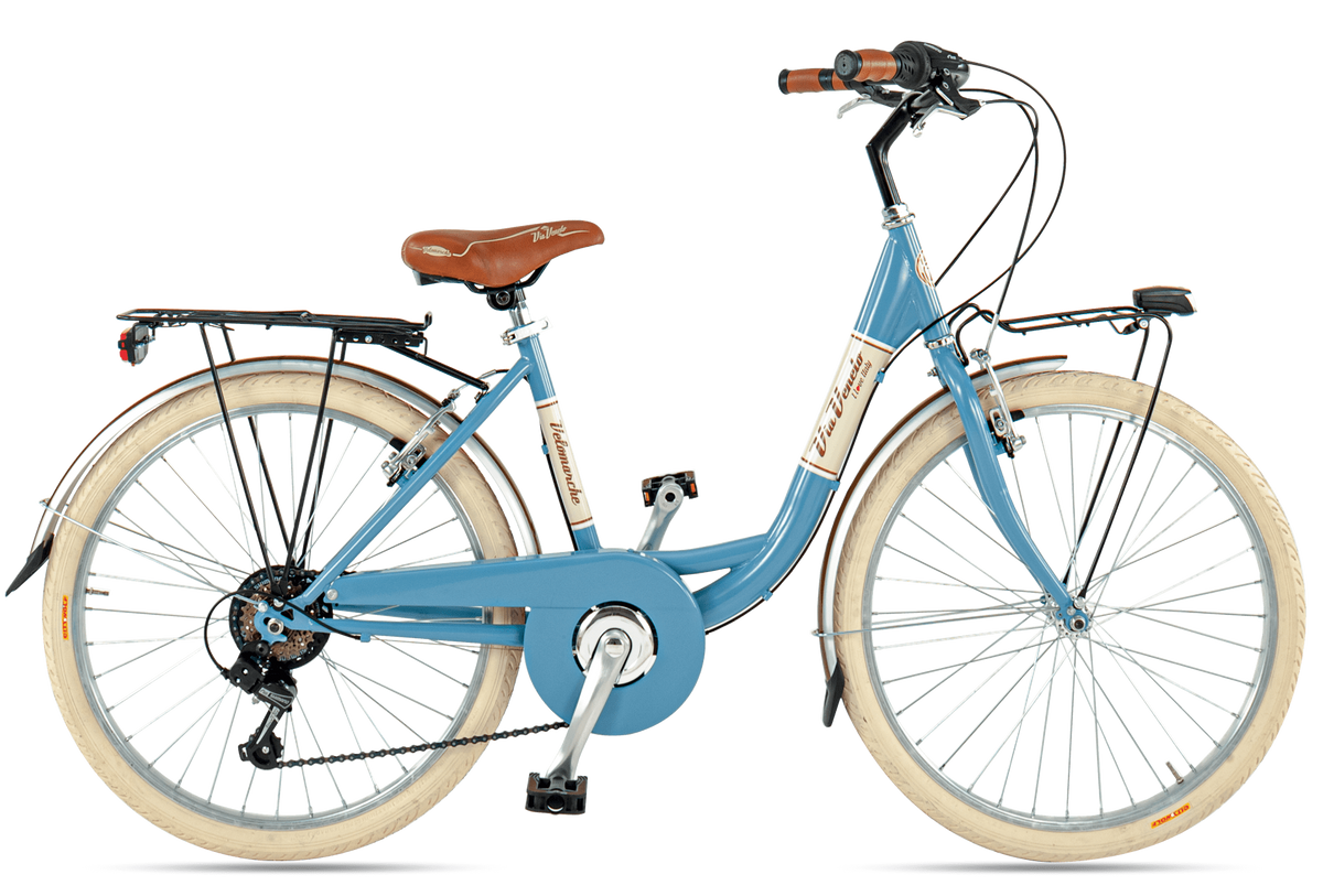 Bicicletta Via Veneto 24" Giuly 6s - Blu Mama non mama