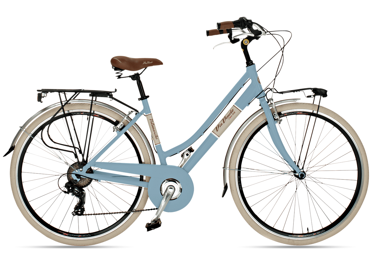 Bicicletta Via Veneto Elegance Lady 6s - Blu Mama non mama