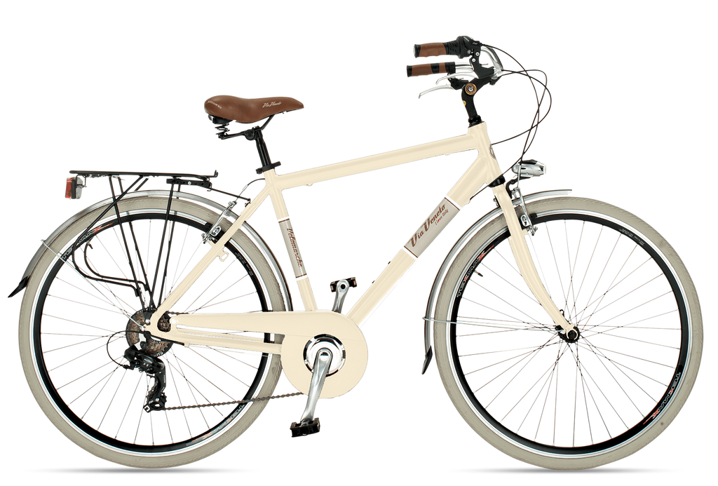 Bicicletta Via Veneto Elegance Man 18s - Beige Cappuccino