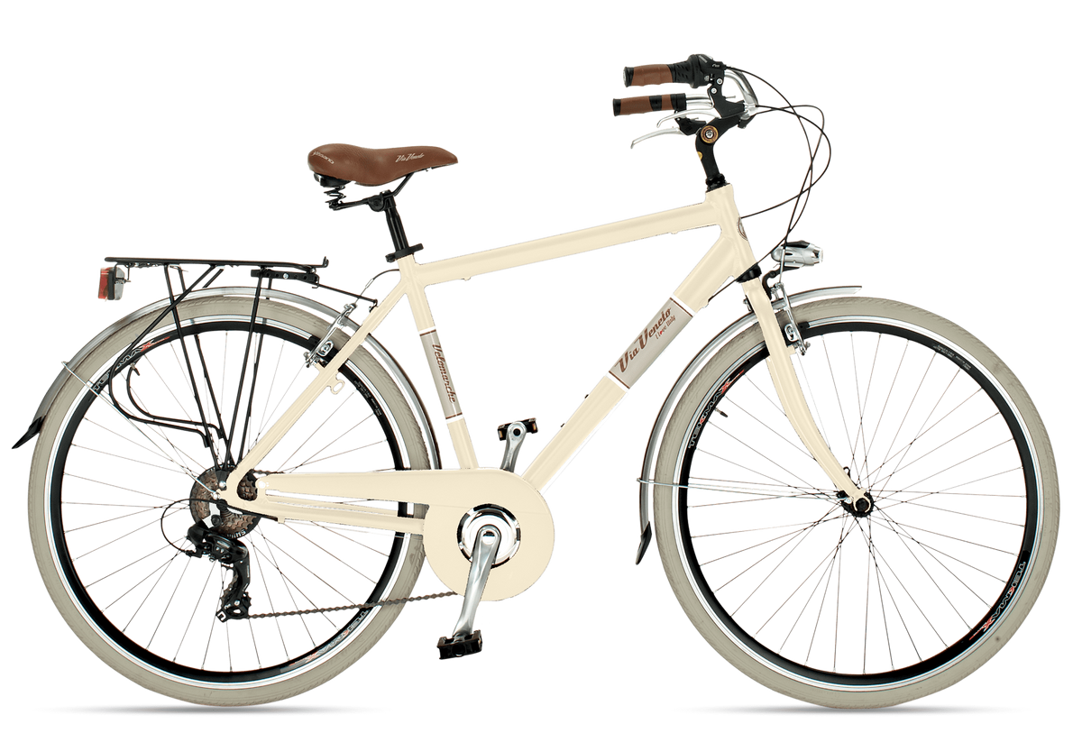 Bicicletta Via Veneto Elegance Man 18s - Beige Cappuccino