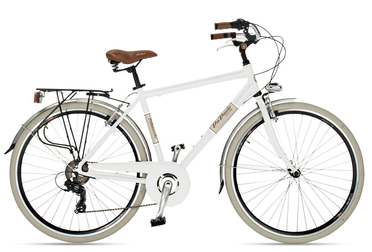 Bicicletta Via Veneto Elegance Man 6s - Bianco Gelato