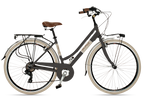 Bicicletta Via Veneto Elegance Lady 18s - Nero Polvere di caffè (opaco)